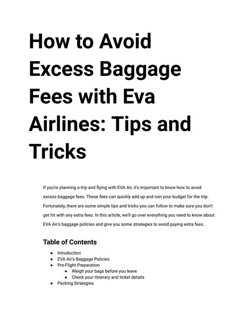 eva air excess baggage